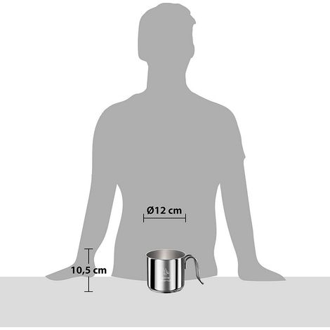 Aeternum Bollitore Bollilatte Acciaio Inox, Adatto anche all'induzione 12cm (1/5)