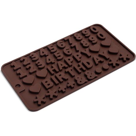 Silikon-Kerzenform mit Zahlen und Buchstaben: Alles Gute zum Geburtstag (1/4)