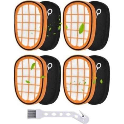 4 Filtres pour Philips FC6728 FC6727 FC6822 avec le nettoyage des brosses de nettoyage (1/5)