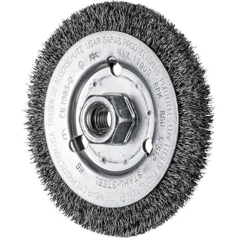 PFERD TOOLS Brosse ronde non torsadée RBU Ø 125 x 12 mm M14, diamètre du fil d'acier 0,30 pour meule (1/5)