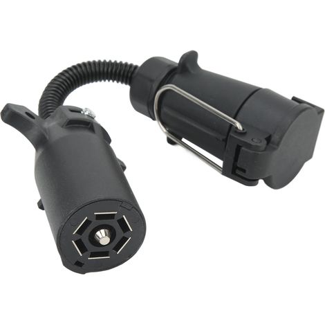 Adaptateur prise 7 broches rond pour remorque, connecteur camion RV, convertisseur électrique, accessoire tracteur, fiche mâle 12V, kit câblage véhicule (1/5)