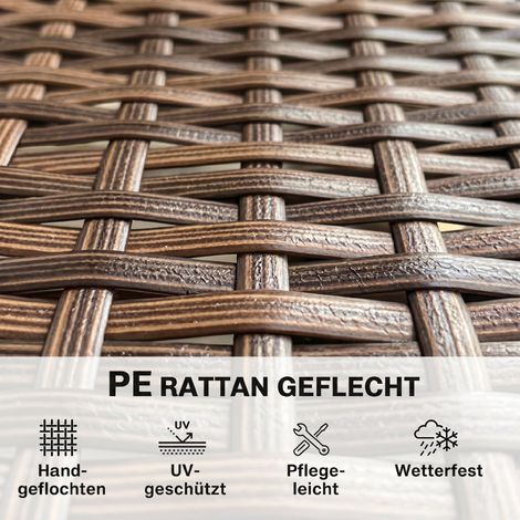 Canapé 2 places en rotin PE, sofa de jardin pour terrasse extérieur avec coussins, tapis antidérapants, cadre en acier, couleur kaki (1/5)