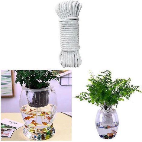 Cordon en coton à mèche auto-arrosante de 10 m pour plantes d'intérieur en pot (arrosage automatique à faire soi-même) (1/5)
