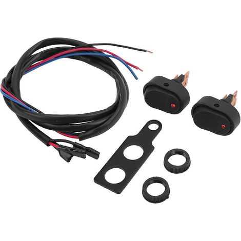 Interrupteur à bascule marche/arrêt 12 V 30 A 3P SPST avec indicateur LED rouge, étanche, pour voiture, camion, bateau et moto (1/5)