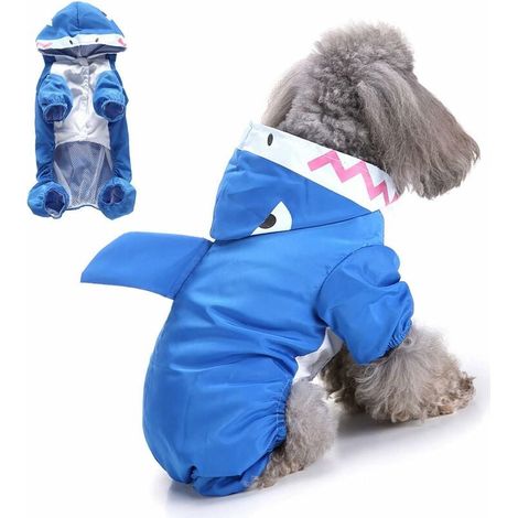 Imperméable canard mignon pour petits chiens (Bleu M)-Fei Yu (1/4)