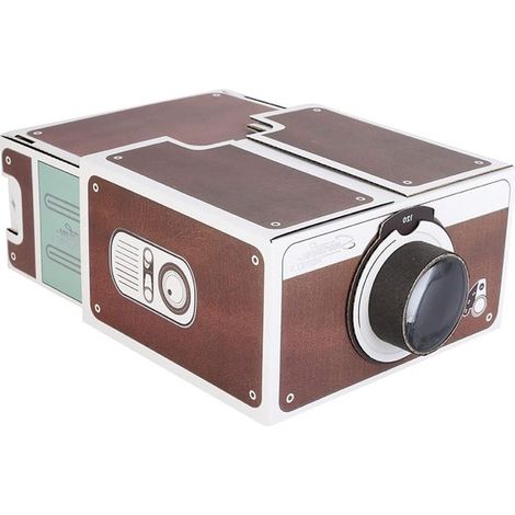 Tragbarer DIY 2.0-Projektor für Mobiltelefone – Projiziert Bilder bis zu 58 Zoll – 8-fache Vergrößerung