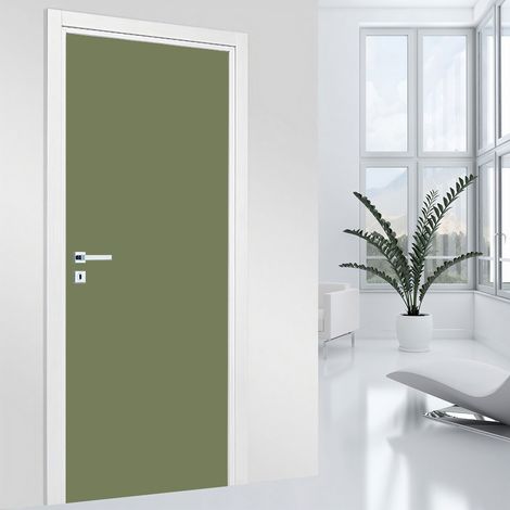 Stickers pour porte - Couleur tendance - 73 x 205 cm - Adhésif + Protection MATE (1/2)