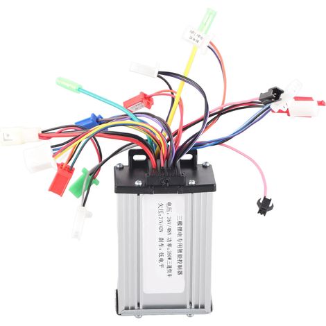 Contrôleur de moteur sans balais 36V/48V 350W pour vélos électriques, tricycles et motos, avec inverseur et 3 vitesses. (1/5)