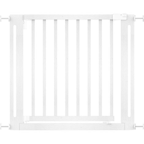 Safetots Wooden Elegance Gate, White, 87cm - 95cm, Pressure Fit Safety Gate, 65cm Extra Wide Doorway, Easy Installation