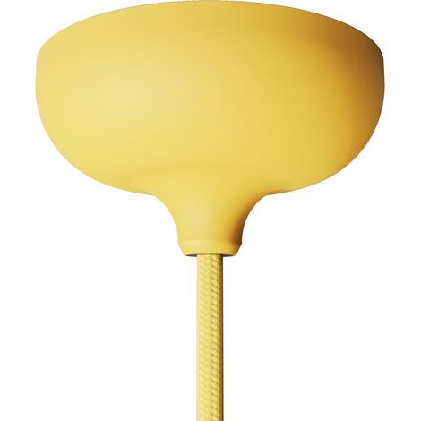 Kit rosone in silicone con foro centrale e predisposizione per foro laterale  Giallo