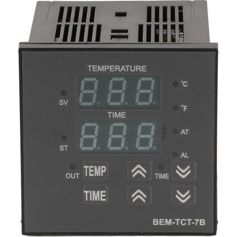 Thermostat-Zeitanzeige mit Digitalanzeige, Typ K, Einlasstemperaturregler für Heizpressen 100–240 V (1/5)