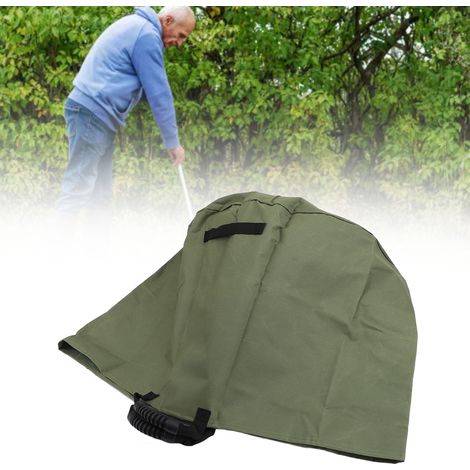 Robuster Gartensack mit Gummigriffen und erweiterbarem PVC-Rahmen – 33-Gallonen-Hochleistungs-Laubsack (1/5)