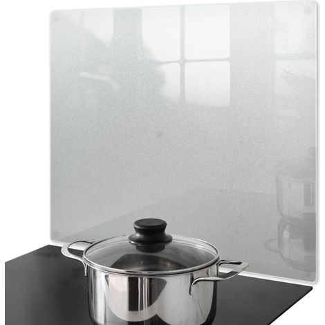 Crédence de cuisine en verre trempé dépoli protection murale résistante chaleur graisse facile à nettoyer design moderne 60x52 cm (1/5)