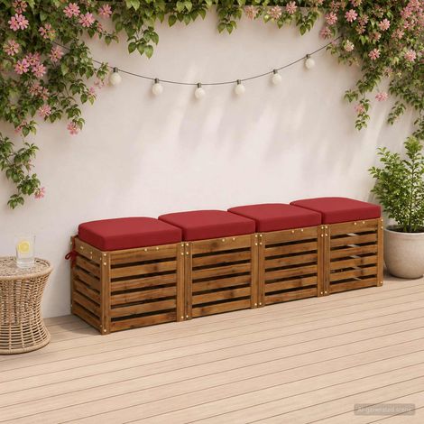 vidaXL Cuscini per sedile a 4 pezzi SOEST 4 pcs 100% Poliestere