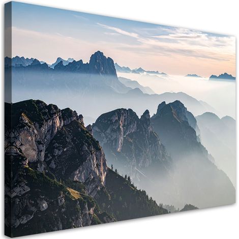 Wandbild Landschaft Berge Nebel Natur 60x40 cm