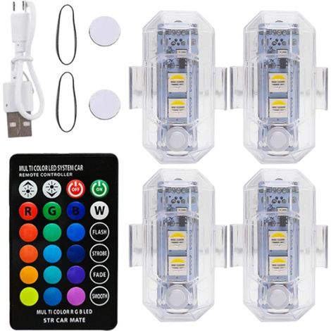 Feux Clignotants À Télécommande Sans Fil Étanche Et Multicolore (1/5)