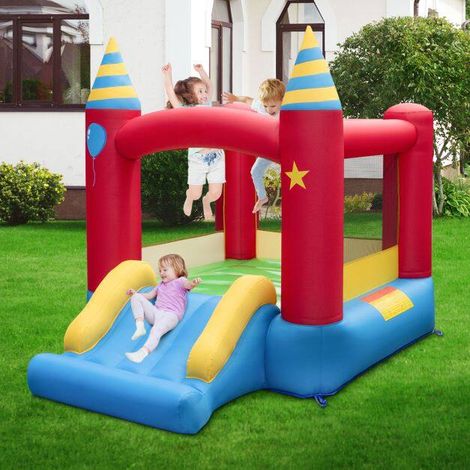 2-in-1 Inflatable Bounce House with Slide & Carrying Bag (without Blower) (1/5)