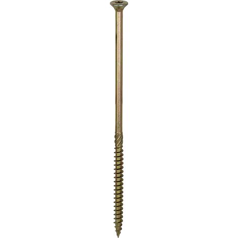 TIMCO C2 Clamp-Fix Multi-Purpose Premium Countersunk Gold Woodscrews - 8.0 x 200