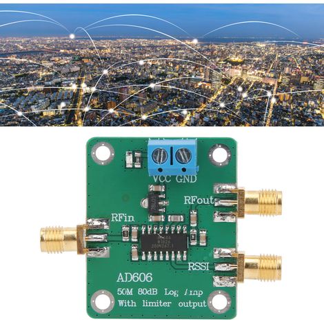 Module AD606 : Détecteur logarithmique, amplificateur logarithmique de démodulation 80 dB, sortie de limitation réglable à faible puissance. (1/5)