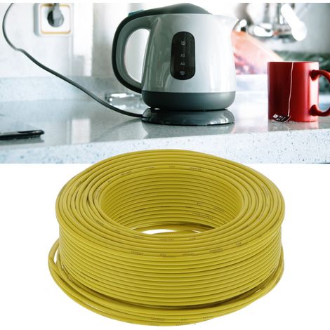 Câble rond BVV-11 de 100 m, 7 conducteurs, isolé et gainé PVC jaune, 300 V CA (1/5)