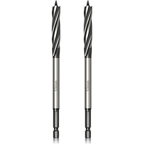 10mm x 165mm x 2pcs Professional Wood Drill Bit, Self-Feeding Pilot Drill Bit, 1/4 Inch Hex Shank Drill Bit for Woodworking (1/5)
