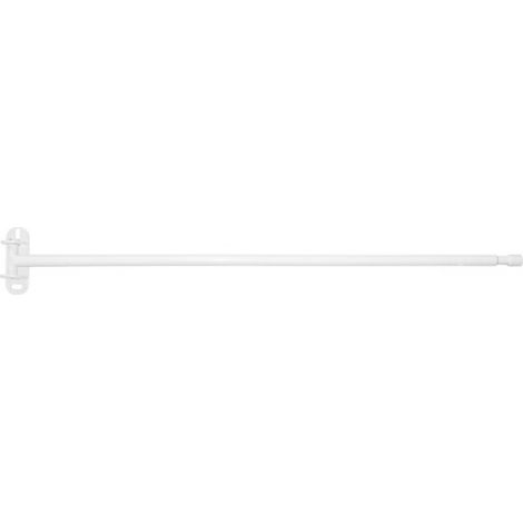Tringle à rideau extensible 60 à 100 cm – Acier verni blanc mat – Diamètre 13 mm – Pose à visser avec visserie incluse – Mobois
