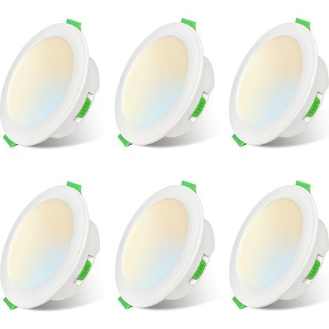 Einbau-LED-Badezimmerstrahler IP44, Ausschnitt 55–68 mm, 230 V, 4 W, Warmweiß/Neutralweiß/Kaltweiß, extraflache Deckenstrahler für Küche, Schlafzimmer und Wohnzimmer, 6er-Pack (1/5)