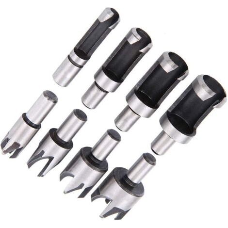 8pcs Cork Forets Wood Plug Outil De Coupe En Acier Au Carbone Griffe Cylindre Tenon Mèche Travail Du Bois, 6 Mm 10 Mm 13 Mm 16 Mm (1/5)