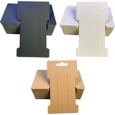 300 Blatt Papierkarten aus Kraftpapier mit Vorgefertigten Löchern zur Organisation von Haaraccessoires und Haargummis für Selbstgemacht Schmuckpräsentation im Alltag (1/5)