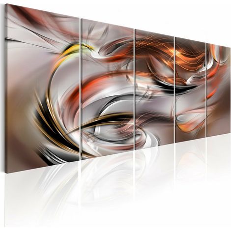 Tableau chaos orange - 200 x 80 cm (1/4)