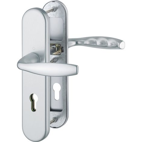 HOPPE® Schutz-Drückergarnitur mit Langschild New York 1810H/3331/3410, 8/72 mm, Aluminium, 3664662 (1/3)