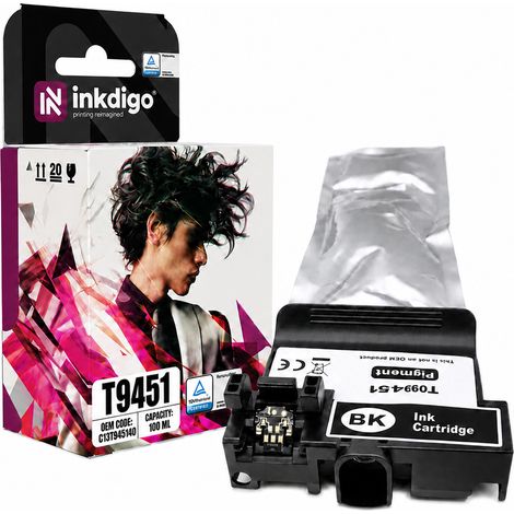 Inkdigo T9451 Tinte kompatibel mit Epson WorkForce Pro WF-C5210DW WF-C5290DW TÜV-zertifiziert (1/5)