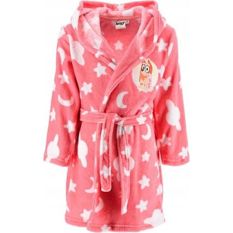 Accappatoio Bingo I bluey dog per ragazze, rosa caldo e morbido 98 FN01F (1/4)