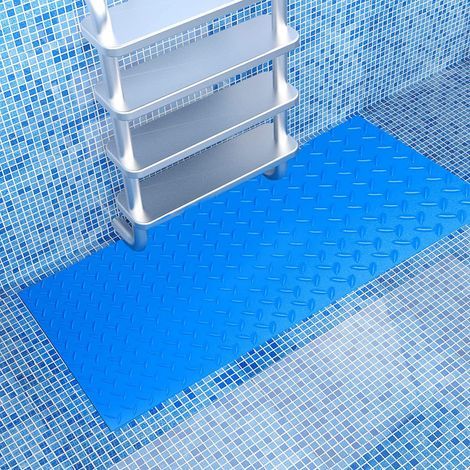 Above-ground pool accessories - Durable PVC pool ladder mat - Textured anti-slip protection for pool ladders (1/5)