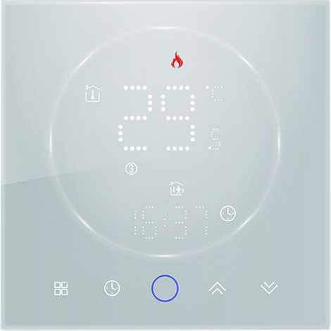 SJLERST Thermostat intelligent 3A, affichage LED numérique programmable, contrôleur de température pour chauffage au sol, thermostat mural intelligent numérique pour le chauffage de l'eau (1/5)