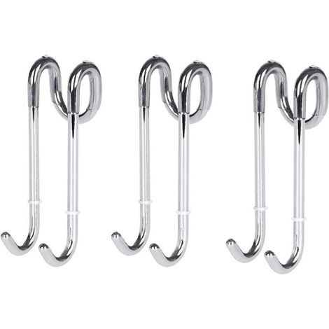 (3 pièces) Crochet de douche pour porte en verre 11 cm – Crochets de salle de bain extrêmement légers – Pare-douche de bain – À utiliser comme porte-serviettes, support de salle de bain, porte de douc (1/5)
