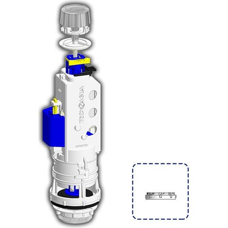 SCARICATORE CISTERNA DOPPIO SCARICO PULSANTE - 100X40X120