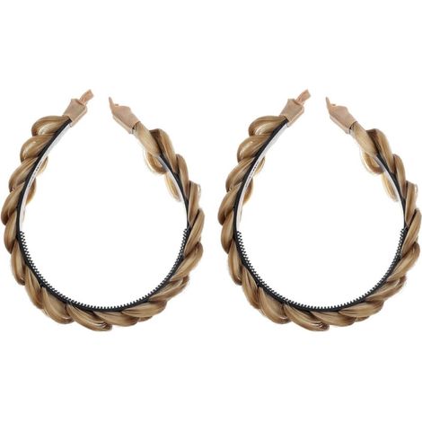 2-Piece Braided Hairpiece Headband for Women, Made of Resin (1/5)