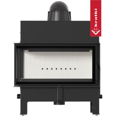 Kratki Kamineinsatz aus Stahl KRATKI FLOKI L links 12 kW Ø 200 mit Türfeder Kamin (1/5)