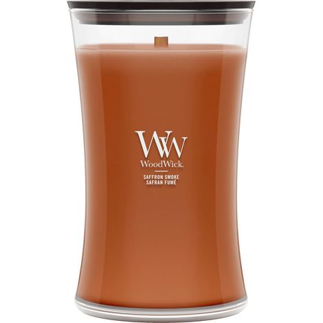 WOODWICK BOUGIE PARFUMÉE  GRANDE BOUGIE SABLIER  SAFRAN FUMÉ  CADEAUX PARFAITS POUR FEMMES 2674189E