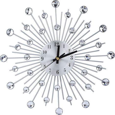 1 Reloj de pared, de hierro, diseño 3D, mecanismo silencioso, para sala de estar/oficina (1/5)