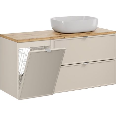 Einzelwaschtisch 120cm Wäschekorb Alba Cachemire (1/5)