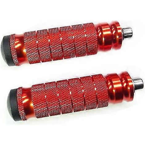 1 Paar CNC-gefräste Aluminium-Motorrad-Fußrasten für Yamaha Fit und modifizierte Motorräder – Orange (1/5)