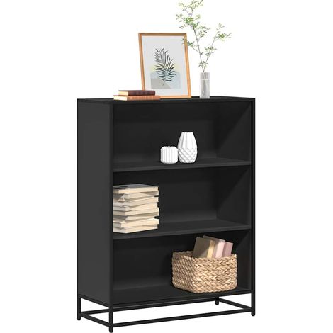 Bücherregal Schwarz 80,5x35x107,5 cm Holzwerkstoff