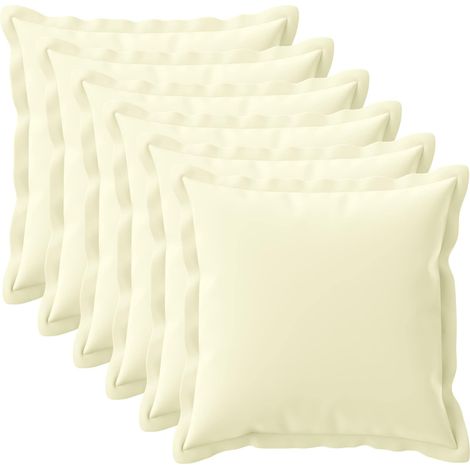 Kissenbezug 6 stk. HOUTEN Creme 70 x 70 cm Polyester vidaXL