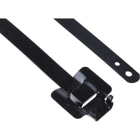 Serre-câble RS PRO Noir en Acier Inoxydable 316, 330mm x 10 mm ( Prix pour Sachet de 100 ) (1/3)