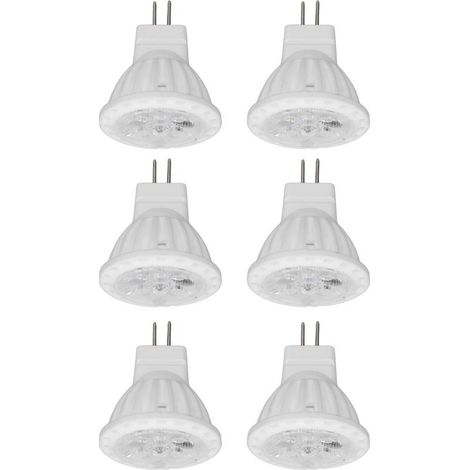 Ampoule LED MR11 4W GU4, double broche, variable 360lm, lampe pour passerelle, jardin, zones paysagères, 220V, 6 pièces (1/5)