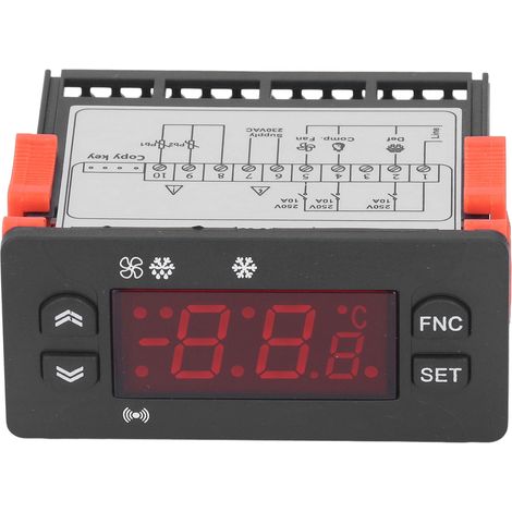 Thermostat Numérique avec Sonde NTC pour Réfrigérateur Congélateur, 230V AC, Affichage Fahrenheit/Celsius (1/5)