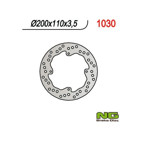 Disco de freno trasero NG para KTM 85 SX 2003-2015 (200 mm, 4x6,5 mm)