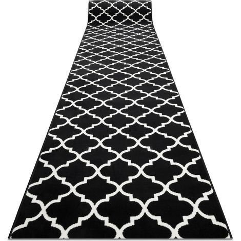Läufer BCF MORAD Trelis Marokkanisches Spalier schwarz / creme 90 cm black 90x200 cm